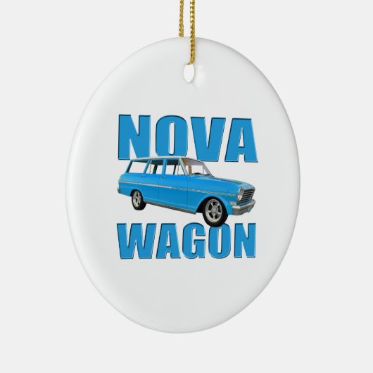1963 longroof chevy II nova wagon Keramisch Ornament (Rechts)