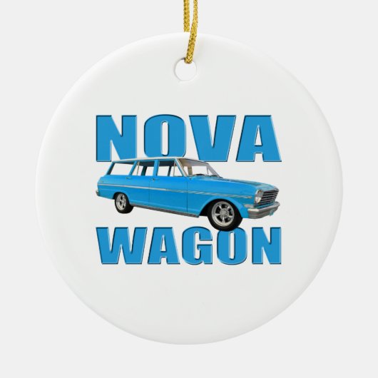 1963 longroof chevy II nova wagon Keramisch Ornament (Voorkant)