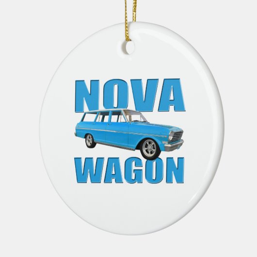 1963 longroof chevy II nova wagon Keramisch Ornament (Links)