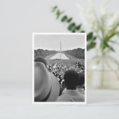 1963 March op Washington Reflecting Pool Gerestaur Briefkaart (Staand voorkant)