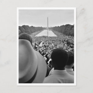 1963 March op Washington Reflecting Pool Gerestaur Briefkaart