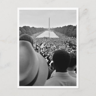 1963 March op Washington Reflecting Pool Gerestaur Briefkaart