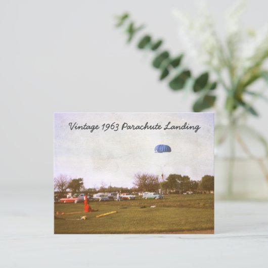  1963 Parachute Landing Briefkaart (Staand voorkant)