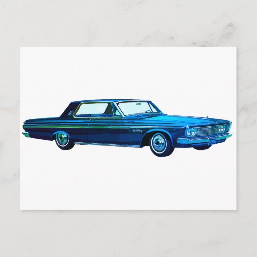 1963 Plymouth Sport Fury Briefkaart (Voorkant)