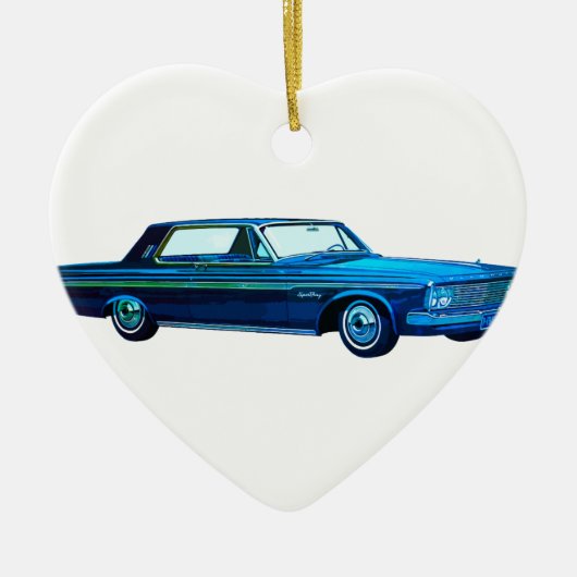 1963 Plymouth Sport Fury Keramisch Ornament (Voorkant)