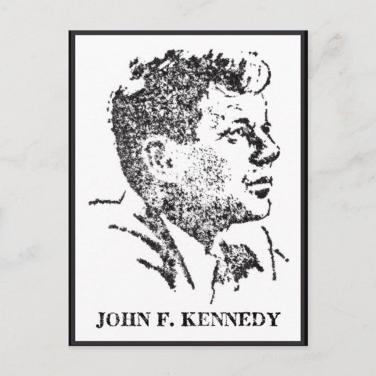 1963 Profiel van John F. Kennedy Briefkaart (Voorkant)