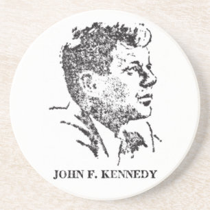 1963 Profiel van John F. Kennedy Zandsteen Onderzetter