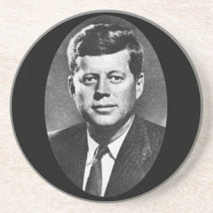 1963 Profiel van John F. Kennedy Zandsteen Onderzetter