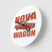 1963 Red chevy II nova wagon longroof Ronde Klok (Hoek)