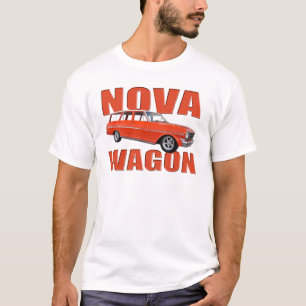 1963 Red chevy II nova wagon longroof T-shirt