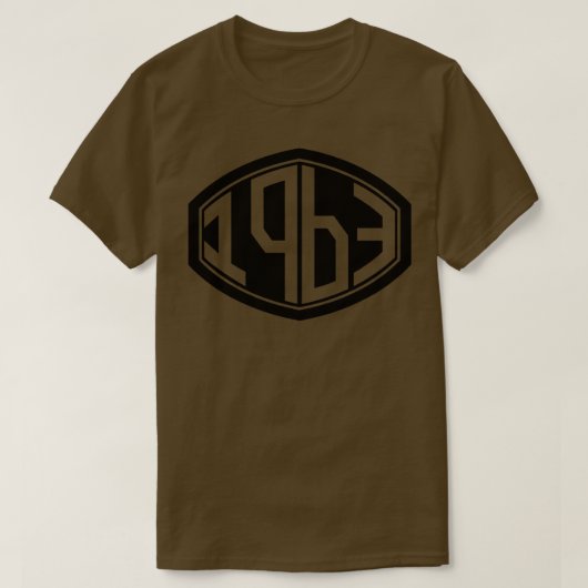 1963 Retro Hipster Verjaardag T-shirt (Design voorkant)