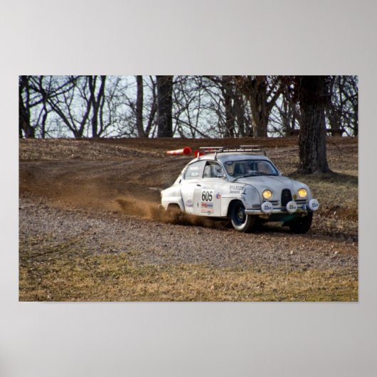 1963 Saab 96 at Rally in the 100 Acre Wood 2014 Poster (Voorkant)