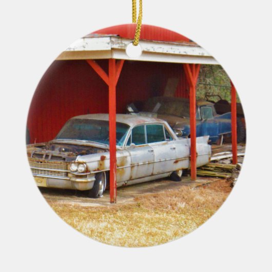 1963 Silver Sadan deville Keramisch Ornament (Voorkant)