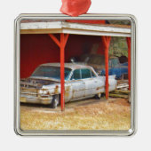 1963 Silver Sadan deville Metalen Ornament (Voorkant)
