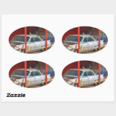 1963 Silver Sadan deville Ovale Sticker (Vel)