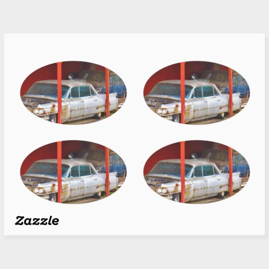 1963 Silver Sadan deville Ovale Sticker (Vel)