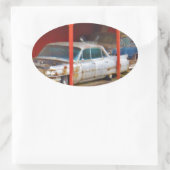 1963 Silver Sadan deville Ovale Sticker (Tas)