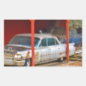 1963 Silver Sadan deville Rechthoekige Sticker (Voorkant)