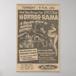 1963 South Carolina Horror Movie AD Poster