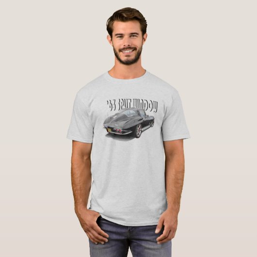 1963 Splitsing Window Corvette T-Shirt (Voorkant volledig)