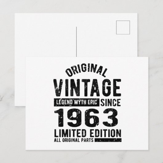 1963 Verjaardag Briefkaart (Voorkant / Achterkant)