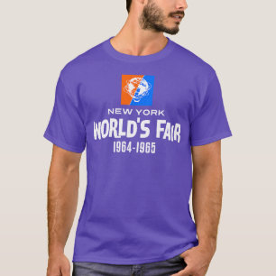 196465 New York Worlds Fair Color Tekst Alle Wit T-shirt