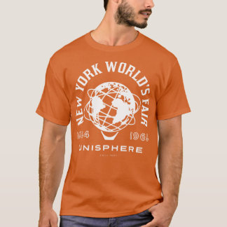 196465 New York Worlds Fair Unisphere met jaren W T-shirt