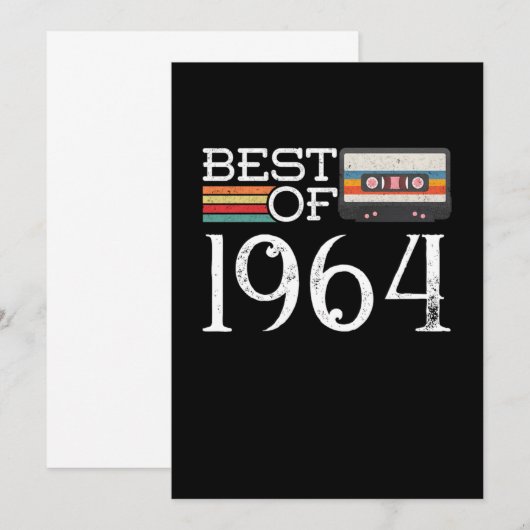 1964  56 e Birthday Jubileum Gift Kaart (Voorkant / Achterkant)