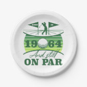 1964 60e verjaardag Golf Humor Papieren Bordje (Voorkant)