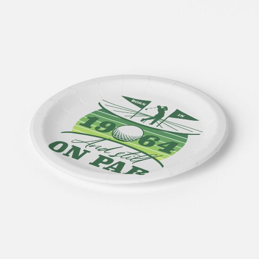 1964 60e verjaardag Golf Humor Papieren Bordje (Gekanteld)