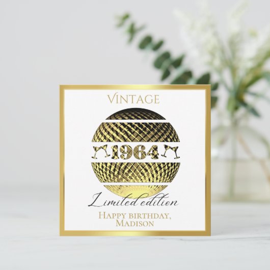  1964 60e verjaardag goud kaart (Staand voorkant)