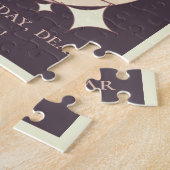 1964 60e verjaardag retro paarse legpuzzel (Zijkant)