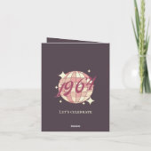  1964 60e verjaardag retro paarse uitnodiging (Achterkant)