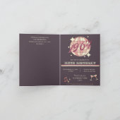  1964 60e verjaardag retro paarse uitnodiging (Binnen)