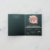 1964 60e verjaardag retro zwart Invitation (Binnen)