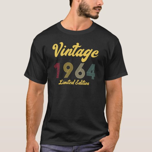 1964 60ste verjaardag cadeau Mannen T-shirt (Voorkant)