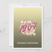 1964 60ste verjaardag retro gouden uitnodiging (Achterkant)