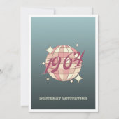  1964 61ste verjaardag retro dark Invitation Kaart (Achterkant)