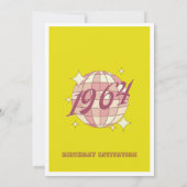  1964 61ste verjaardag retro groen Uitnodiging (Achterkant)