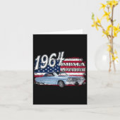 1964 64 Impala Lowrider Ss 4 juli Amerikaans  Kaart (Gele Bloem)