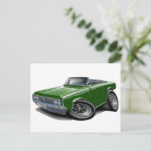 1964-65 Cutlass Green Convertible Briefkaart (Staand voorkant)