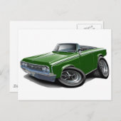 1964-65 Cutlass Green Convertible Briefkaart (Voorkant / Achterkant)