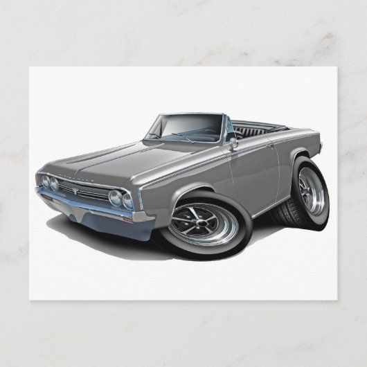 1964-65 Cutlass Grey Convertible Briefkaart (Voorkant)