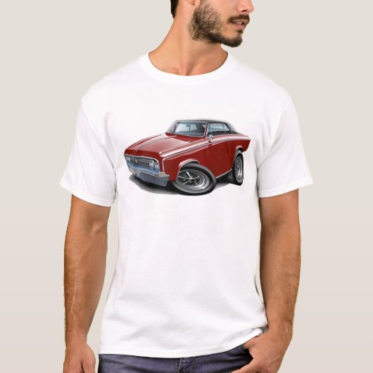 1964-65 Cutlass Maroon-Black Car T-shirt (Voorkant)