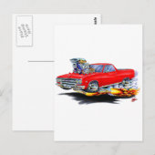 1964-65 El Camino Red Truck Briefkaart (Voorkant / Achterkant)