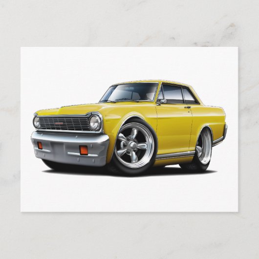 1964-65 Nova Yellow Car Briefkaart (Voorkant)