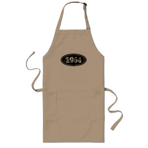  1964 beige BBQ-pron voor volwassenen Lang Schort