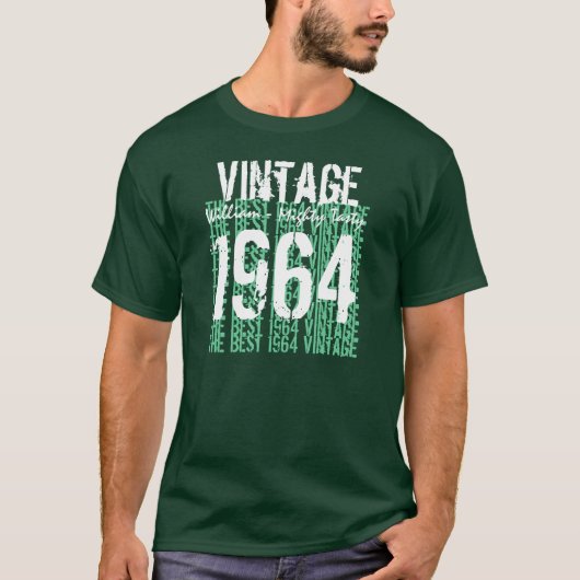 1964 Beste jaardag T-shirt Groen (Voorkant)