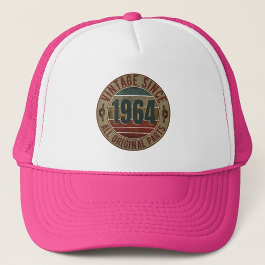  1964 BIRTHDAY GIFT TRUCKER HAT PET (Voorkant)