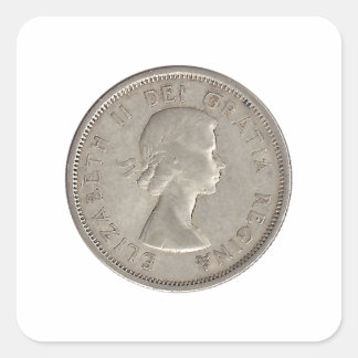 1964 Canadees kwartaal Vierkante Sticker